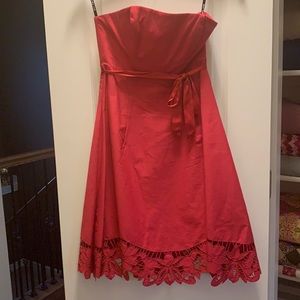 Betsey Johnson red strapless dress